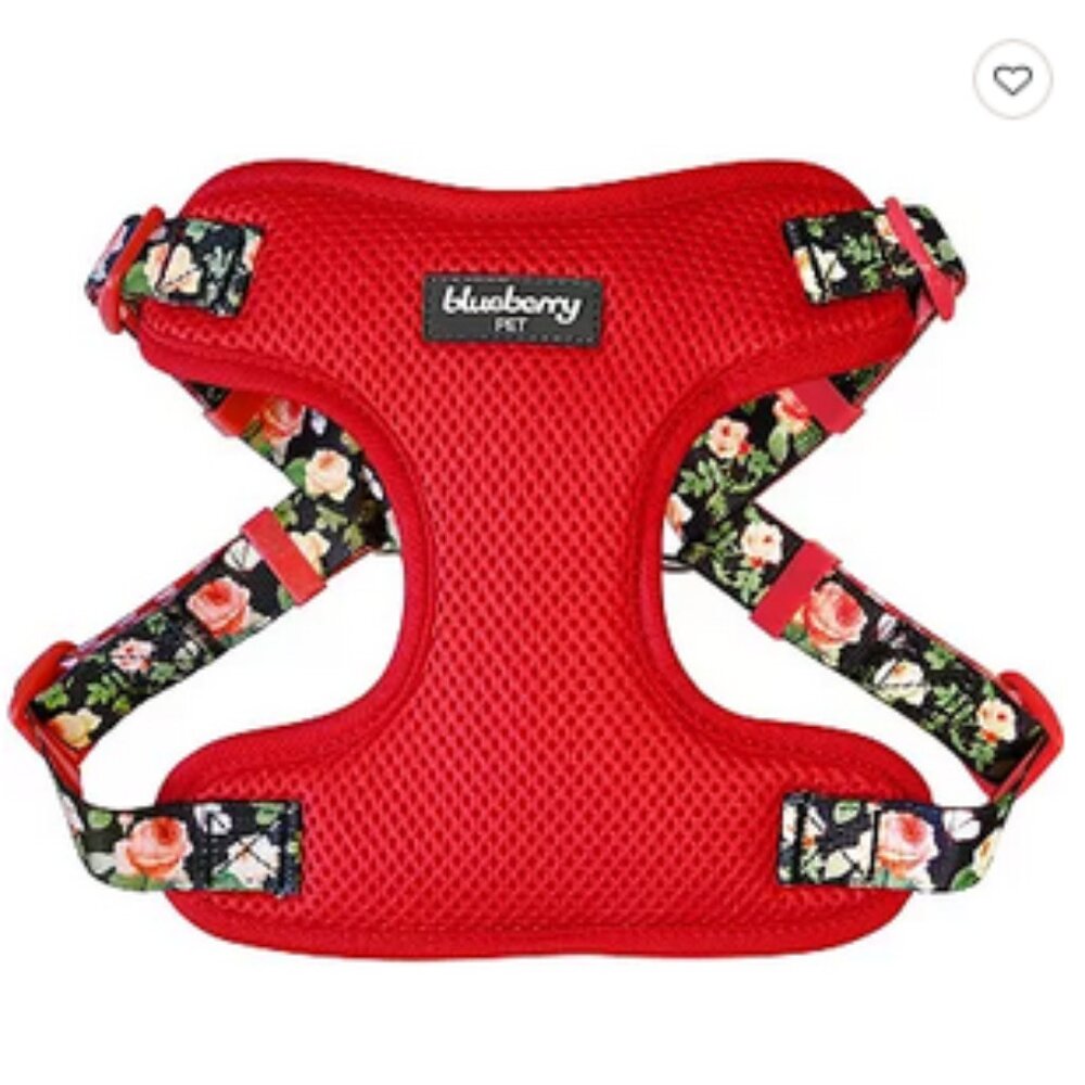 NWOT ~ Blueberry Pet Rose Flower Print Padded Dog Harness Vest (Size:  Large)